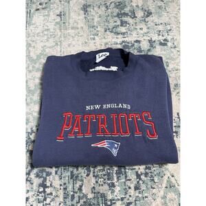 VTG 90s Lee Sport New England Patriots Crewneck Sweatshirt Mens XL Embroider USA
